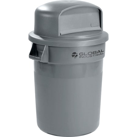 Cromo 32 gal Plastic Trash Can with Dome Lid - Gray CR3658164