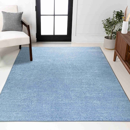 Jonathan Y Haze Solid Low-Pile Classic Blue 3 ft. x 5 ft. Area Rug SEU100F-3