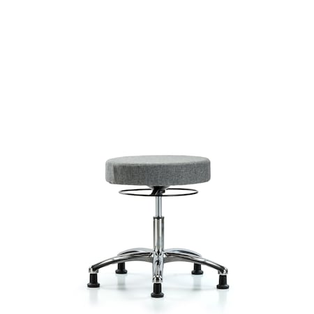 Blue Ridge Ergonomics Desk Stool, Chrome, Fabric, Glides, Gry BR-FDHSO-CR-RG-F44