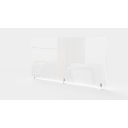Ghent Partition Extender, Clear Thermoplastic w/ Screws, 24'' H x 48'' W PEC2448-H
