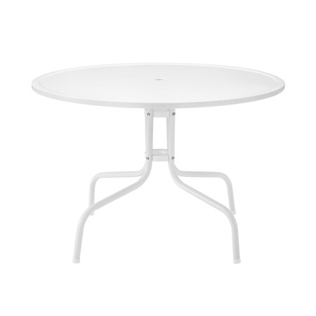 Crosley Griffith 39" Round Retro Outdoor Dining Table CO1012A-WH