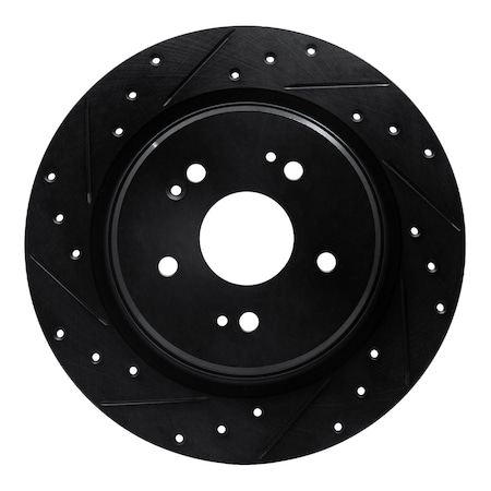 Dynamic Friction Co DFC Brake Rotor - Drilled and Slotted - Black 633-58029L