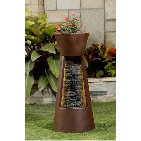 Vaser Designs Cascade Fountain with Flower Pot At Top VA3001149