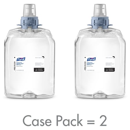 Purell Hand Soap, Series FMX, 2,000 mL, Foam, Fragrance Free, 2 PK 5213-02
