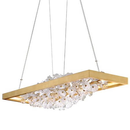 Corbett Lighting Jasmine 1 Light Linear 12 In. Gold Leaf 268-51-GL