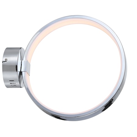 Jonathan Y Nathaniel 14" Dimmable Integrated LED Metal Wall Sconce, Chrome JYL7013A