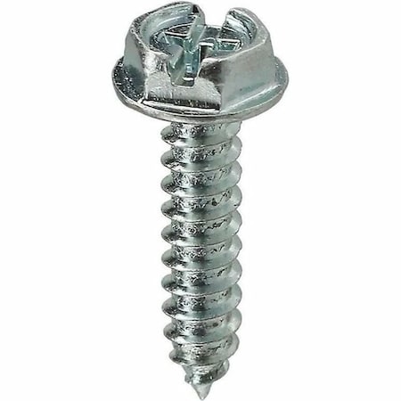 Dottie Sheet Metal Screw, #8 x 1 in, Zinc Plated Steel Flange Hex Head Combination Phillips/Slotted Drive HWSMST81