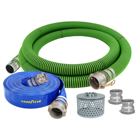 Abbott Rubber 1-1/2 PVC WATER SUCTION HOSE KIT 1240-KIT1500-1148-QC-SSHS