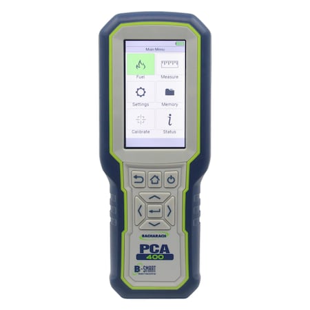 Bacharach Combustion Analyzer, 0 ppm to 40,000 ppm, -4F to 2,192F, PCA400 S-C O2, CO, NO, SO2, PRINT H2413-1312