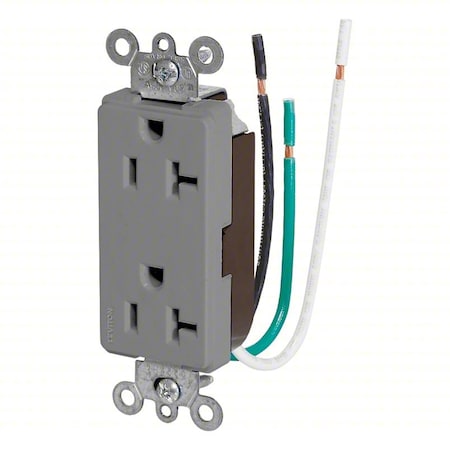 Leviton Plugs and Receptacles, PK10 16352-LGY