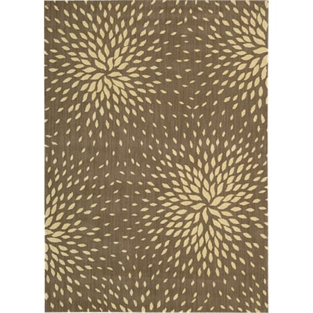 Nourison 2043 Capri Area Rug Collection Mocha 3 ft 6 in. x 5 ft 6 in. Rectangle 99446020437