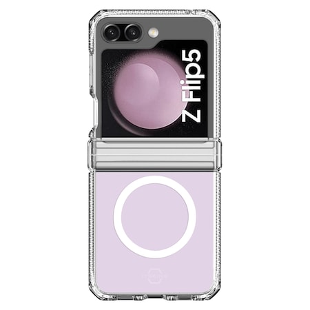 Itskins Hybrid_r Clear Hinge Magsafe Case For Samsung Galaxy Z Flip5, Transparent SGB5-HIMCL-TRSP