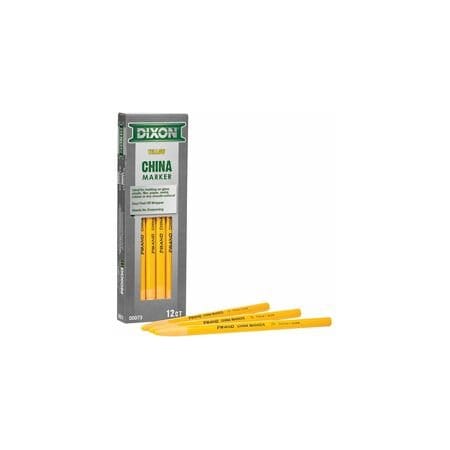 Dixon Ticonderoga Phano China Marker, Yellow, 12PK DIX00073