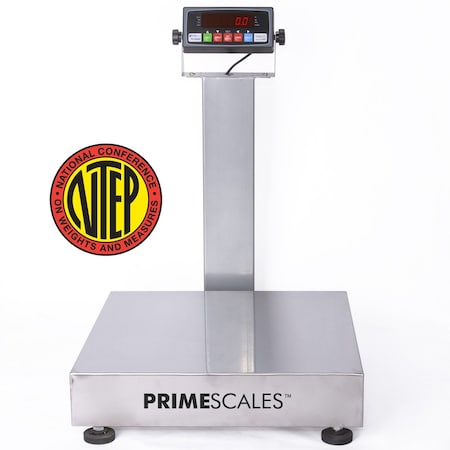 Prime Systems New Prime NTEP 12x12 Stainless Bench Scale 250 lb x 0.05 lb w Indicator PS-NT1212SS-250