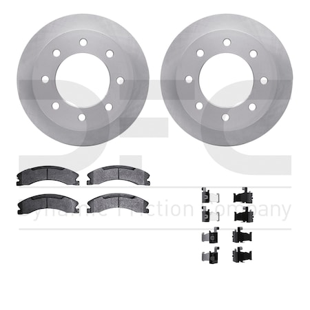 Dynamic Friction Co DFC Brake Rotor- Heavy Duty Brake Pad includes Hardware 6412-48130