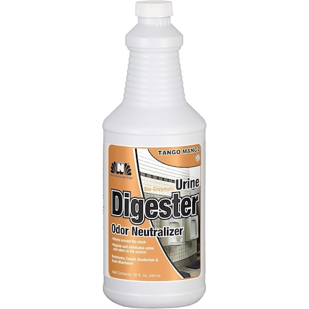 Hospeco Super N Odor Neutralizing Urine Digester, Tango Mango - Case of 12 Quarts 32ZTM