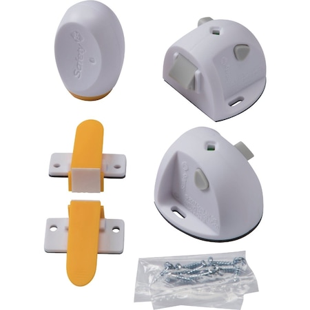 Safety 1St Adhesive Magnetic Lock System, 2-Lock Set HS292