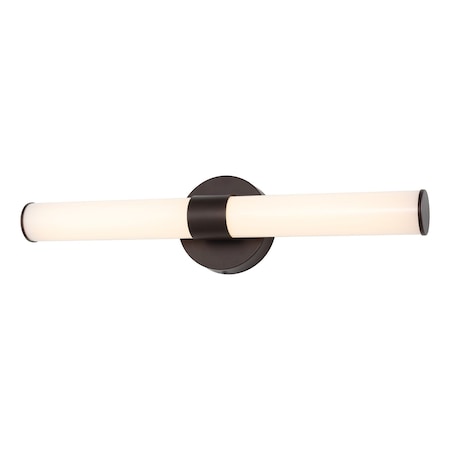 Jonathan Y Brooks 20.13" 1-Light Industrial Mid-Century Iron Integrated LED Vanity Light, Oil Rubbed Bronze JYL7119C