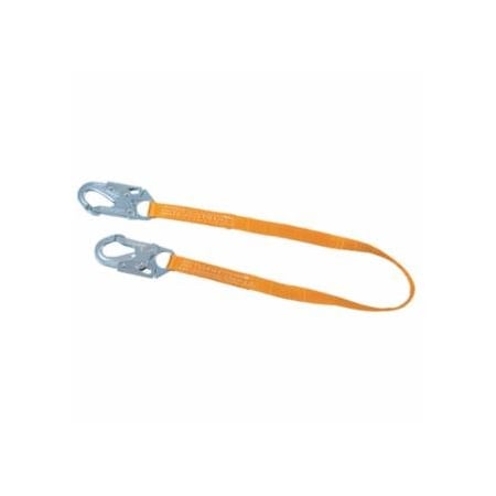 Miller Titan II Positioning and Restraint Web Lanyard, 4 ft L, Locking Snap Hook, 310 lb Cap., 1 Leg 493-T9111W-Z7/4FTAF