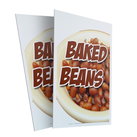 Signmission Baked Beans, Plastic Signs Only 24 Inch x 36 Inch, Corrugated Plastic, 2PK CSB-2436-2PACK-Baked Beans