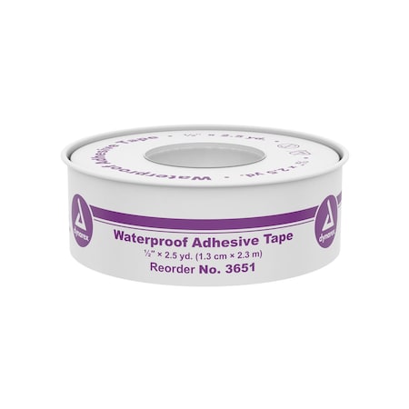 Dynarex Waterproof Adhesive Tape, 1/2"x2.5 Yards, 288PK 3651