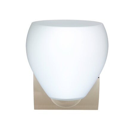 Besa Lighting Bolla Mini Sconce, Opal Matte, Chrome Finish, 1x9W LED 1WZ-412207-LED-CR