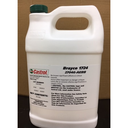 Castrol Brayco 1724, 16lb Lubricating Oil 14B23E