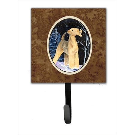 Carolines Treasures Starry Night Airedale Leash Holder Or Key Hook SS8361SH4