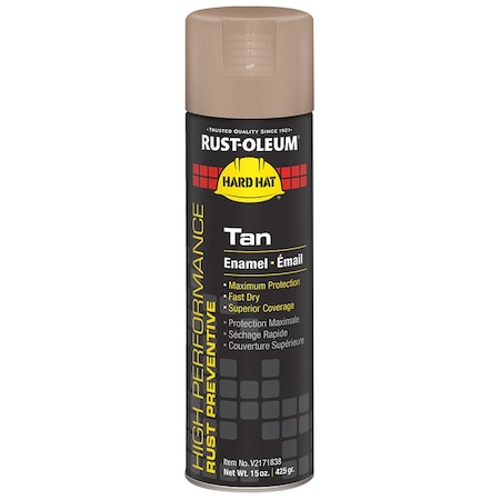 Hard Hat 15 Oz Rust-Oleum Brands Tan Enamel Spray Paint V2171838