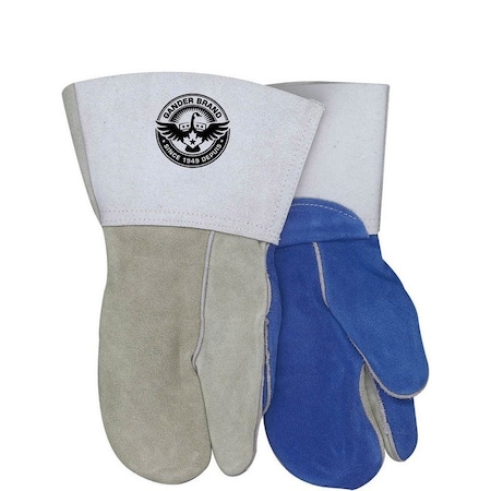 Bdg Welding Mitts, Gray Cowhide, OS, PR 64-1-666B-1