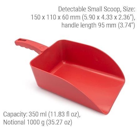 Detectamet Scoop, 5.9 in L, Red, PK5 514-S086-P03-Z03