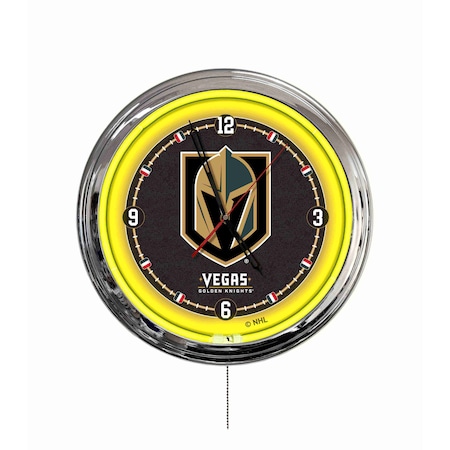 Holland Bar Stool Vegas Golden Knights 16 LED Wall Clock ClkL16