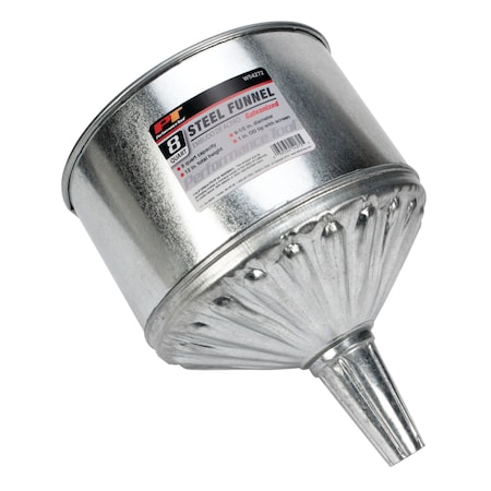 Performance Tool 8 Quart Steel Galvanized Funnel Funnel-Galvaniz, W54272 W54272