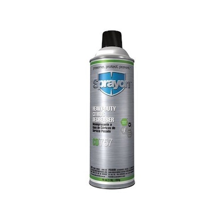 Krylon Sprayon CD757 Citrus Cleaner Degreaser Aerosol, Size: 20 oz - Net Wt 16 oz SC0757000