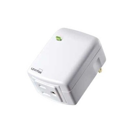 Leviton Decora Smart Plug-in Outlet with Z-Wave Plus Technology, White DZPA1-2BW