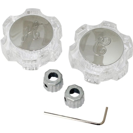 Plumb Pak Faucet Handle, Acrylic, For: All Acrylic Canopy Handles PP805-2