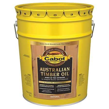Australian Timber Oil 5 Gal Cabot Natural Triple Oil Protection 3400