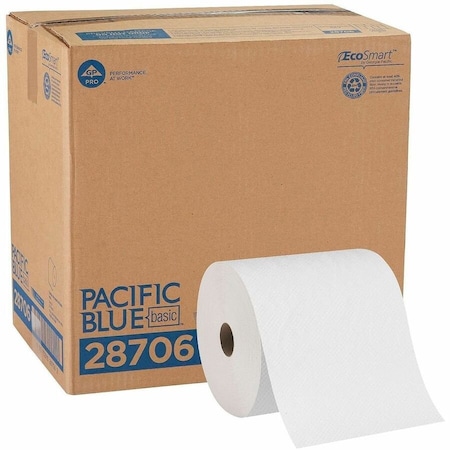 Georgia-Pacific Pacific Blue Basic® Paper Towel Roll By Gp Pro (Georgia-Pacific), White, 12 Rolls Per Case, 28706 28706