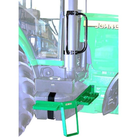 K&M Mfg Window Step & Handrail Kit for John Deere 8020 Series Tractors 2004 & Newer Green 3410