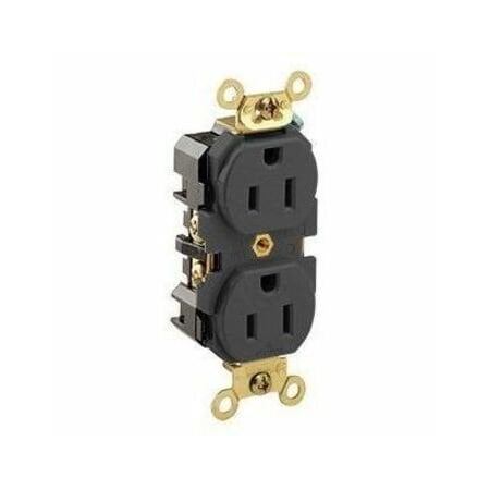 Leviton PlugsandReceptacles, 15A, 125VAC, Blk, Nylon 5262-E