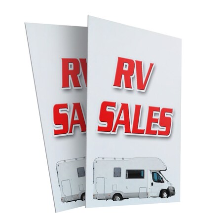 Signmission Rv Sales, Plastic Signs Only 24 Inch x 36 Inch, Corrugated Plastic, 2PK CSB-2436-2PACK-Rv Sales