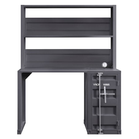 Homeroots 47" Gunmetal Iron Writing Desk 491385