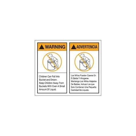 Bubblefast 5 x 6'' - ''Warning Advertencia'' Label Set BFDL1284