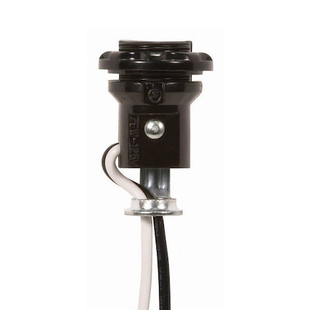 Satco Phenolic Threaded Candelabra Sockets with Leads / Rings 90/1557