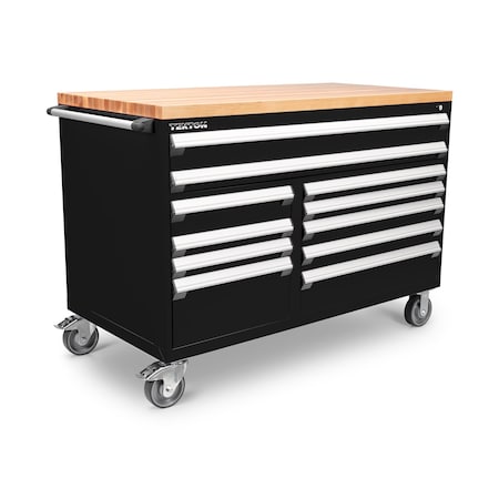 Tekton Rolling Tool Cabinet, 11 Drawer, Black, Steel, 60 in W x 30 in D x 41-1/2 in H OCL64100LWT