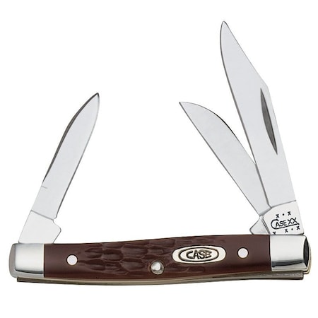 Case XX Folding Pocket Knife, 2 in Clip, 1.49 in Pen, 1-1/2 in Sheep Foot L Blade 00081