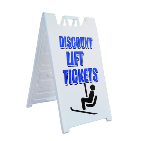 Signmission Discount Lift Tickets, A-Frame & 2 Sign Inserts, Heavy-Duty Plastic Frame SBHD-C-2436-Discount Lift Tickets