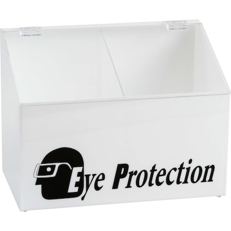 Brady Divided Eyewear Dispenser, 11.5in H x 15.375in W x 9in D, Black on White PD264E