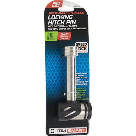 Towsmart 1/2'' Right Angle Locking Hitch Pin with 5/8'' Sleeve 7276