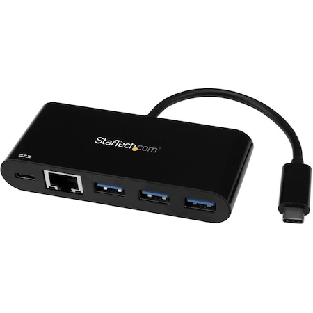 Startech.Com 3 Port USB C Hub to USB-A 5Gbps/GbE/PD HB30C3AGEPD